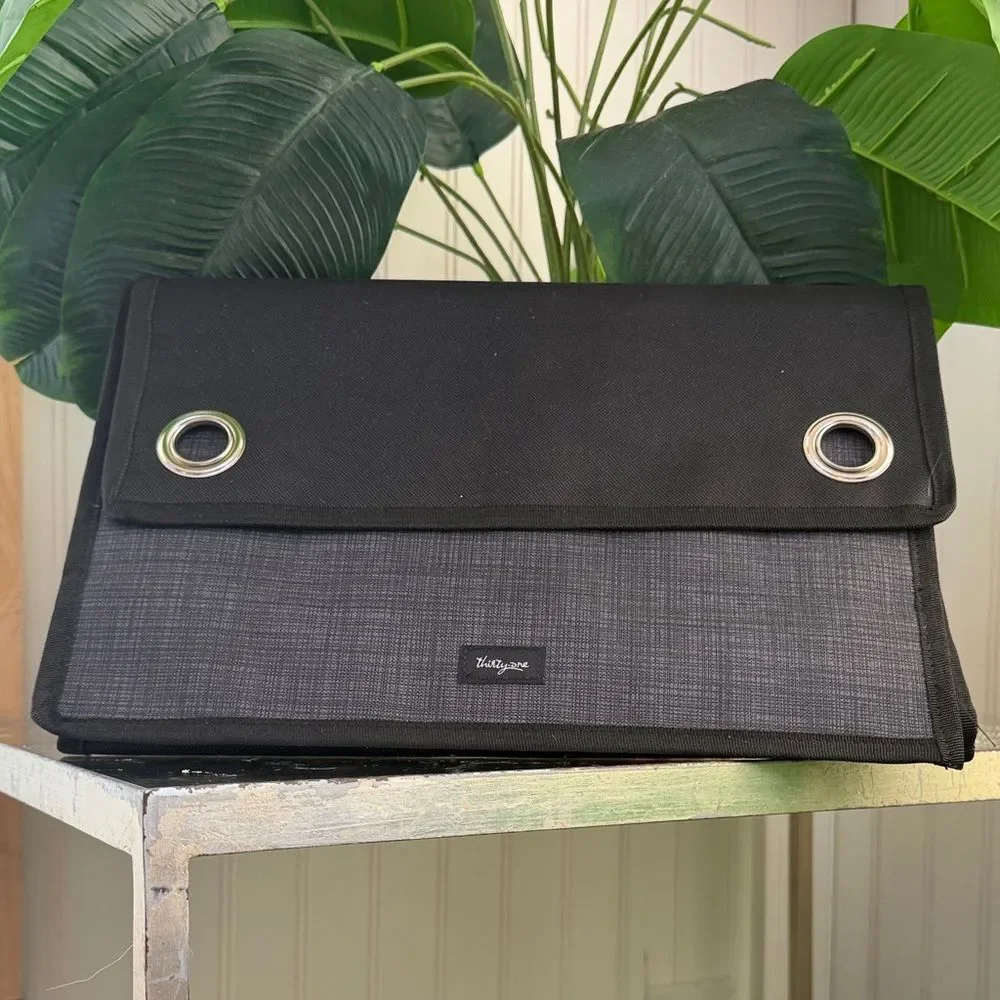 Rare Thirty-One Organizer Hanging Wall Organizer, Pre-Owned Black/gray